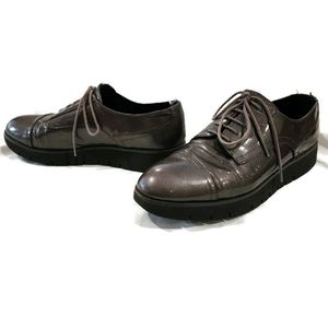 GEOX RESPIRA patent oxford flat shoes 39, 9